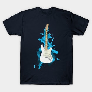 S-Style Electric Guitar Polar White Color T-Shirt